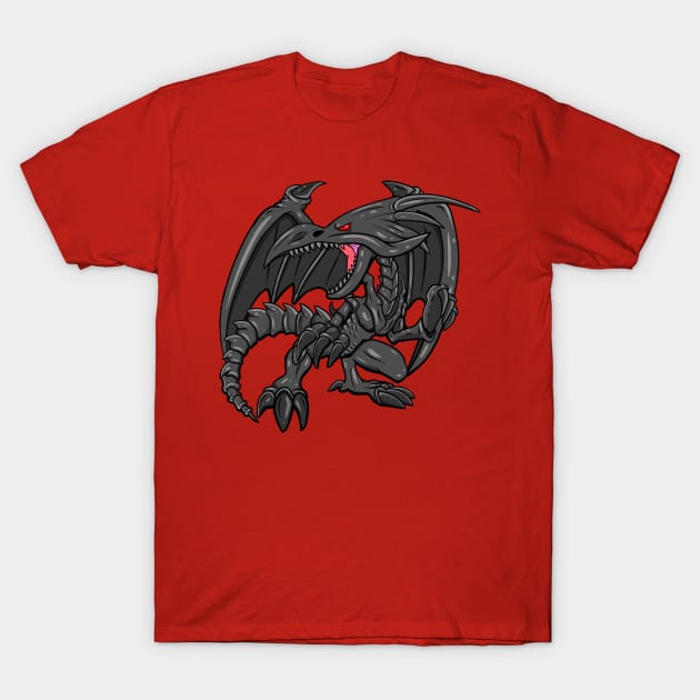 Red Eyes Black Dragon T-Shirt by CalebLindenDesign